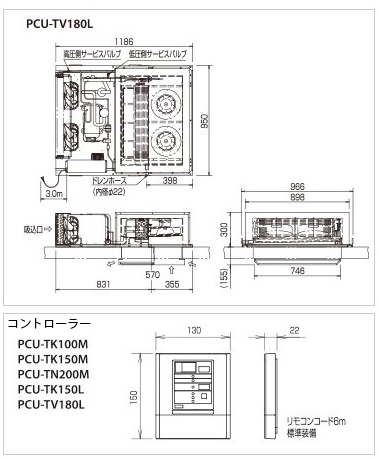 PCU-TV180L|冷却ユニット|プレハブ冷蔵庫 | 業務用厨房機器/調理道具通販サイト「厨房ズfeat.ユー厨房」